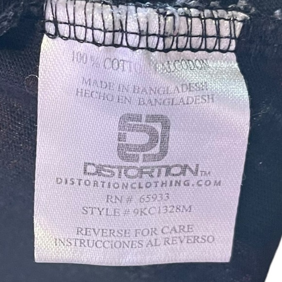 Distortion T-Shirt Mens King All Over Crown Print Black Red Gray Size M - Picture 8 of 8